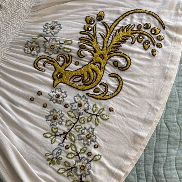 Soul Revival White Embroidered Women's Top - Picture 4 of 5